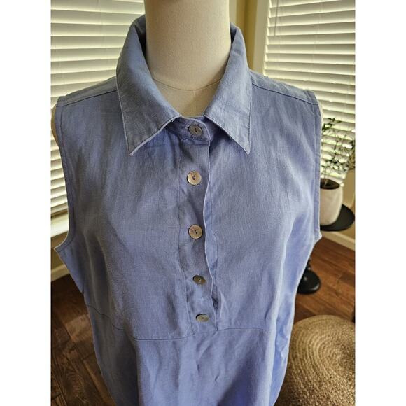 Goddess Gear Organic Linen Dress Women's XL Lagenlook Beach Made in USA - Picture 2 of 11